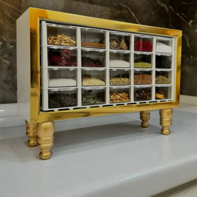 جا ادویه سفید طلایی